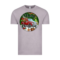 Vintage Zinc Merry Christmas Truck Vintage Tee - FaDigitalArtStudio