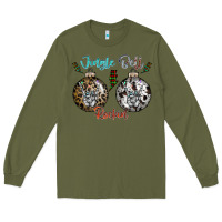 Army Green Jingle Bell Rockin Long Sleeve Tee - CowhideDigitalArt