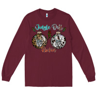 Burgundy Jingle Bell Rockin Long Sleeve Tee - CowhideDigitalArt