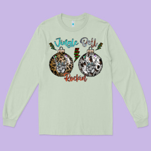 Jingle Bell Rockin Long Sleeve Tee Designed By Cowhidedigitalart
