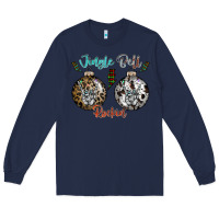 Navy Jingle Bell Rockin Long Sleeve Tee - CowhideDigitalArt