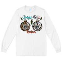 White Jingle Bell Rockin Long Sleeve Tee - CowhideDigitalArt