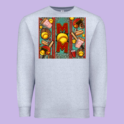 Softball Mom Premium Sweatshirt Designed By Jasminsmagicworld