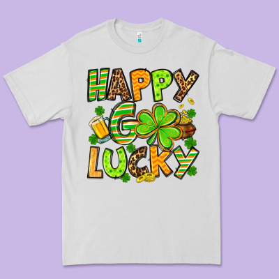 St. Patrick's Happy Go Lucky Premium Tee Designed By Oliviacreatesart