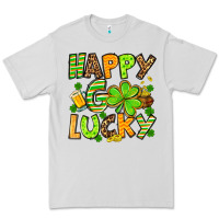 Dove Grey St. Patrick's Happy go lucky Premium Tee - OliviaCreatesArt
