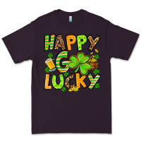 Plum St. Patrick's Happy go lucky Premium Tee - OliviaCreatesArt