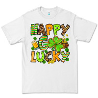 White St. Patrick's Happy go lucky Premium Tee - OliviaCreatesArt
