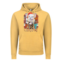Vintage Mustard merry Christmas pig Vintage Hoodie - CowhideDigitalArt