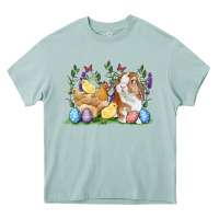 Arona Easter bunny and chicks with floral Heavy Core Tee - RanaPortraitStore