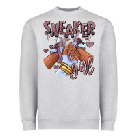 Heather Grey sky j mauve sneaker girl afro woman Heavyweight Sweatshirt - RanaPortraitStore