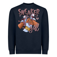 Navy sky j mauve sneaker girl afro woman Heavyweight Sweatshirt - RanaPortraitStore