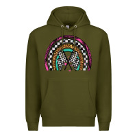 Army Green race leopard rainbow Premium Hoodie - Artiststas