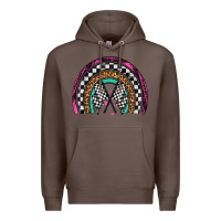 Coffee race leopard rainbow Premium Hoodie - Artiststas