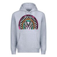 Heather Grey race leopard rainbow Premium Hoodie - Artiststas