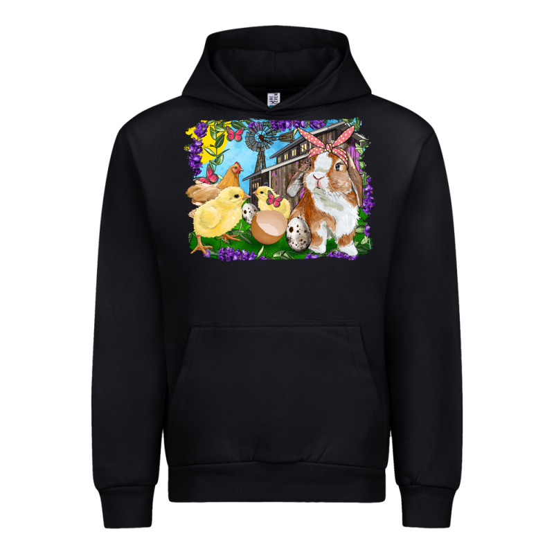 Easter Farm Chicks And Bunny Urban Hoodie by RanaPortraitStore | Teevron