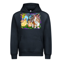 Navy easter farm chicks and bunny Urban Hoodie - RanaPortraitStore