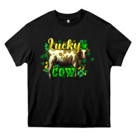 Black St. Patrick's Day Cow Heavy Core Tee - HowdyJamesFarm
