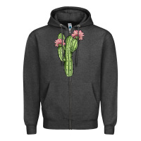 Charcoal Heather cactus 4 Zipper Hoodie - JahusDesignShop