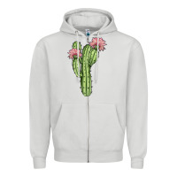Dove Grey cactus 4 Zipper Hoodie - JahusDesignShop