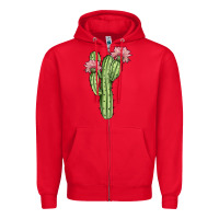 Red cactus 4 Zipper Hoodie - JahusDesignShop
