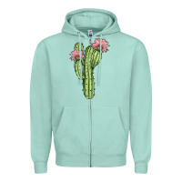 Seafoam cactus 4 Zipper Hoodie - JahusDesignShop