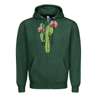 Sports Green cactus 4 Zipper Hoodie - JahusDesignShop