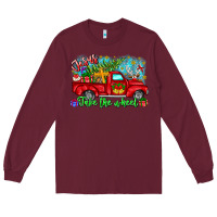 Burgundy jesus take the wheel Long Sleeve Tee - CowhideDigitalArt