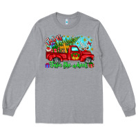 Heather Grey jesus take the wheel Long Sleeve Tee - CowhideDigitalArt