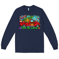 Navy jesus take the wheel Long Sleeve Tee - CowhideDigitalArt