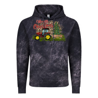 Cloud Black merry Christmas tractor tree Vintage Hoodie - CowhideDigitalArt