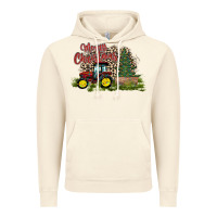 Vintage Artic merry Christmas tractor tree Vintage Hoodie - CowhideDigitalArt