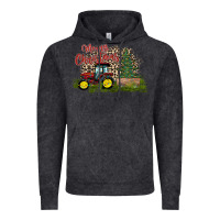 Vintage Black merry Christmas tractor tree Vintage Hoodie - CowhideDigitalArt