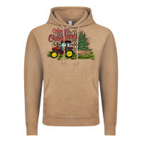 Vintage Coffee merry Christmas tractor tree Vintage Hoodie - CowhideDigitalArt