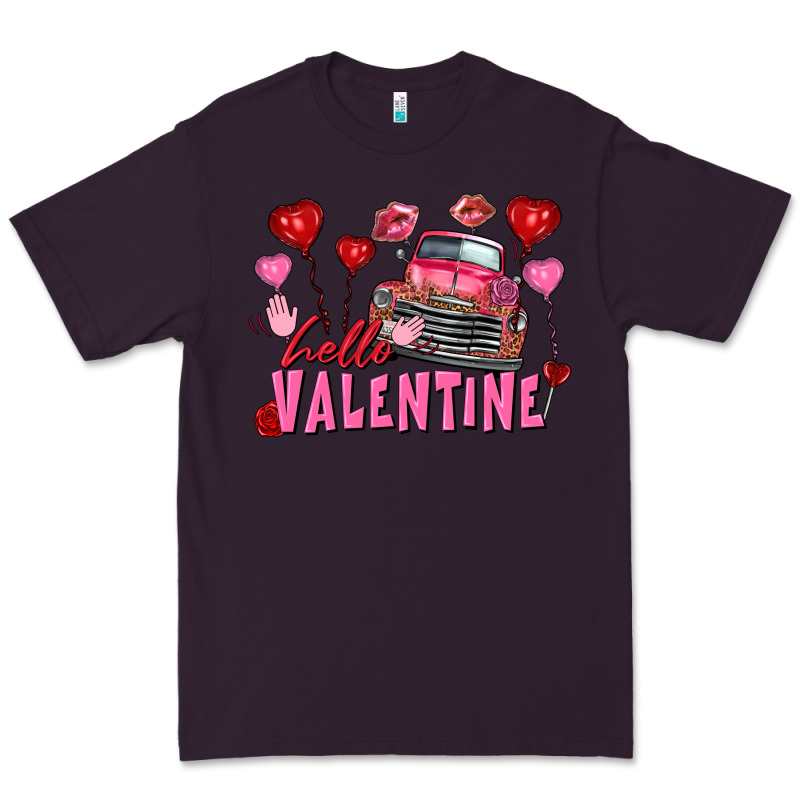 Hello Valentine Valentine's Day Truck Premium Tee by FaDigitalArtStudio | Teevron