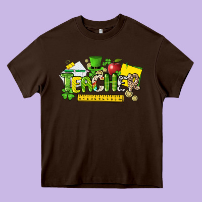 Teacher St. Patrick's Day Heavy Core Tee Designed By Howdyjamesfarm