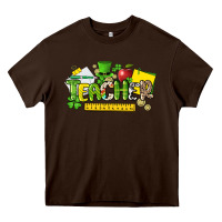 Chocolate Brown Teacher St. Patrick's Day Heavy Core Tee - HowdyJamesFarm