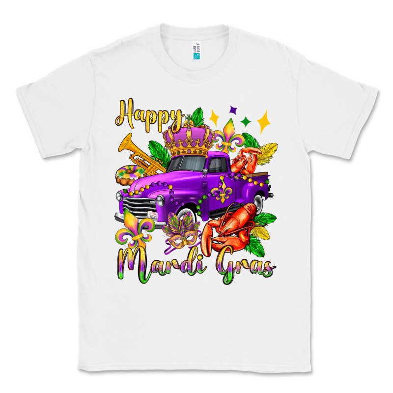Happy Mardi Gras Truck Olivia Classic Tee by OliviaCreatesArt | Teevron