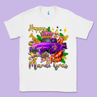 Happy Mardi Gras Truck Olivia Classic Tee Designed By Oliviacreatesart