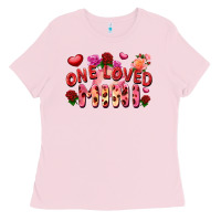 Bubblegum Pink one loved mini Ladies Tee - FaDigitalArtStudio