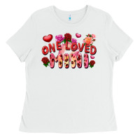 White one loved mini Ladies Tee - FaDigitalArtStudio