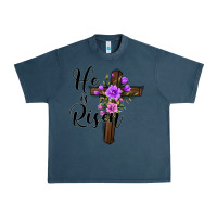 Midnight Navy he is risen matthew 28 6 Urban Heavy Tee - Jasminsmagicworld