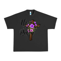 Pigment Black he is risen matthew 28 6 Urban Heavy Tee - Jasminsmagicworld
