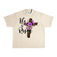 Sandshell he is risen matthew 28 6 Urban Heavy Tee - Jasminsmagicworld