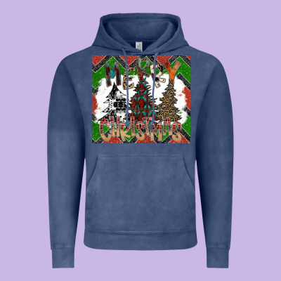Merry Christmas Vintage Hoodie Designed By Cowhidedigitalart