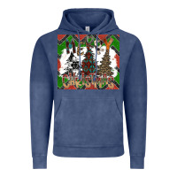 Vintage Denim merry Christmas Vintage Hoodie - CowhideDigitalArt
