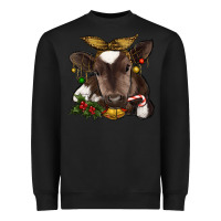 Black christmas baby cow Heavyweight Sweatshirt - RanaPortraitStore