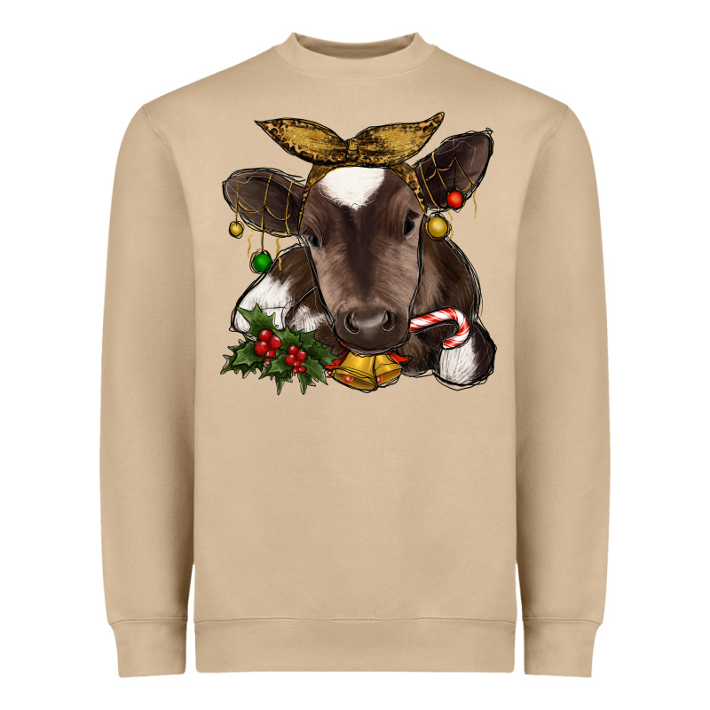 Christmas Baby Cow Heavyweight Sweatshirt by RanaPortraitStore | Teevron
