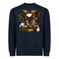 Navy christmas baby cow Heavyweight Sweatshirt - RanaPortraitStore