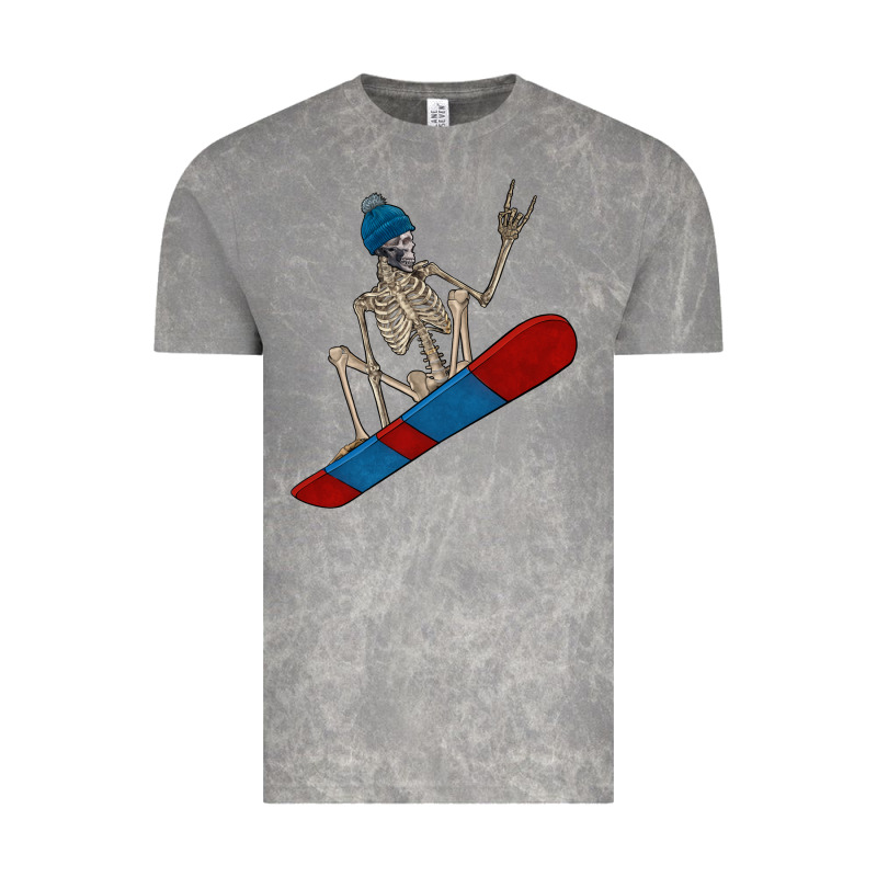 Skeleton Snowboard Vintage Tee by FaDigitalArtStudio | Teevron