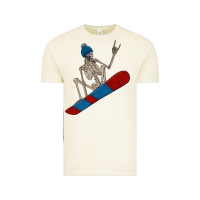 Vintage Arctic skeleton snowboard Vintage Tee - FaDigitalArtStudio